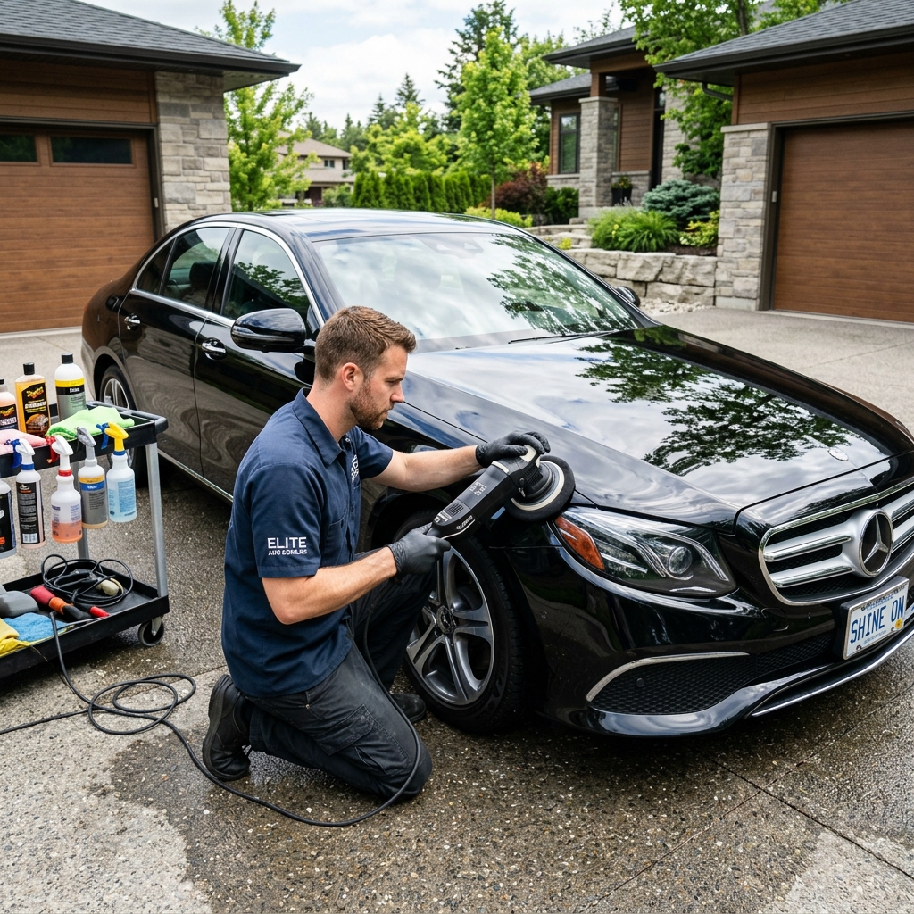 Detailer working
